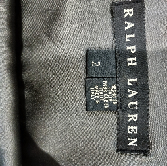 RALPH LAUREN METALLIC GENUINE ITALIAN LEATHER MINI SKIRT SIZE 6-8 (US 2) - Picture 4 of 8